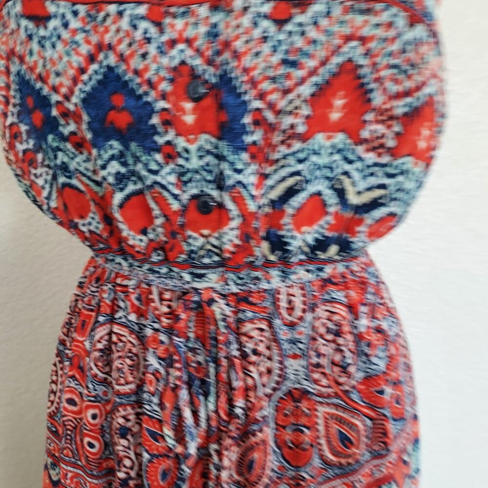 EnFocus Studio Orange Paisley Maxi Dress Size 10 - Picture 6 of 14